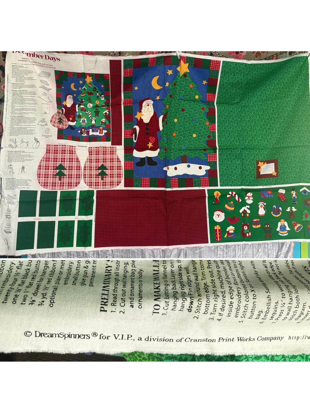 Vintage Cut & Sew Dreamspinners VIP Cranston Printworks Fabric Panel 35x58”